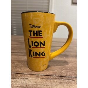 Disney The Lion King Broadway Musical Yellow & Black Tall 6" Coffee Mug EUC
